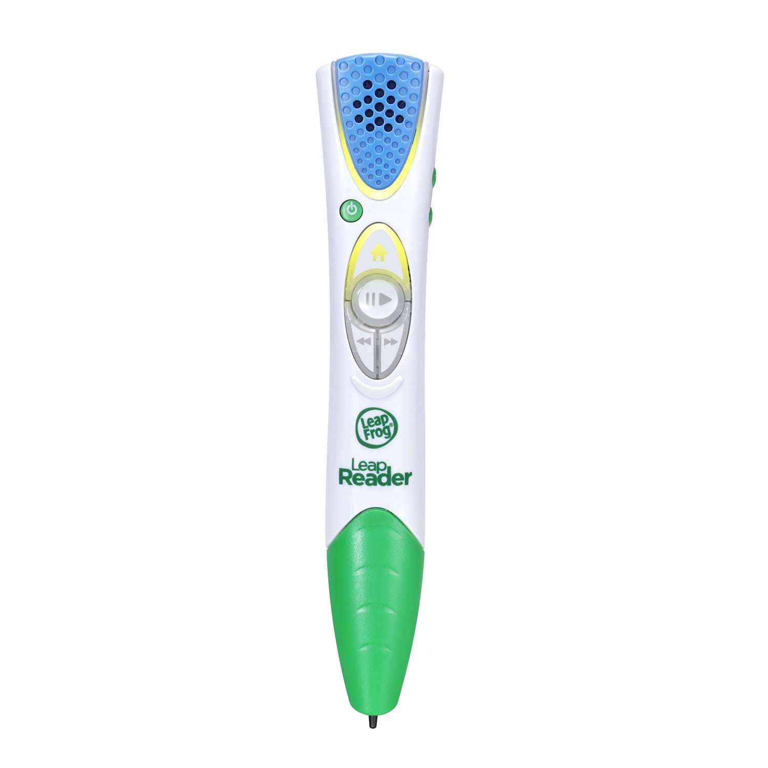 Child using LeapFrog LeapReader pen on an interactive book page