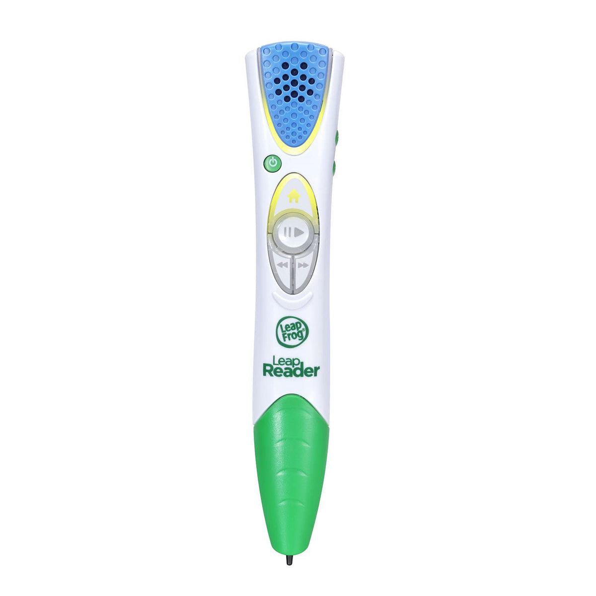 Child using LeapFrog LeapReader pen on an interactive book page