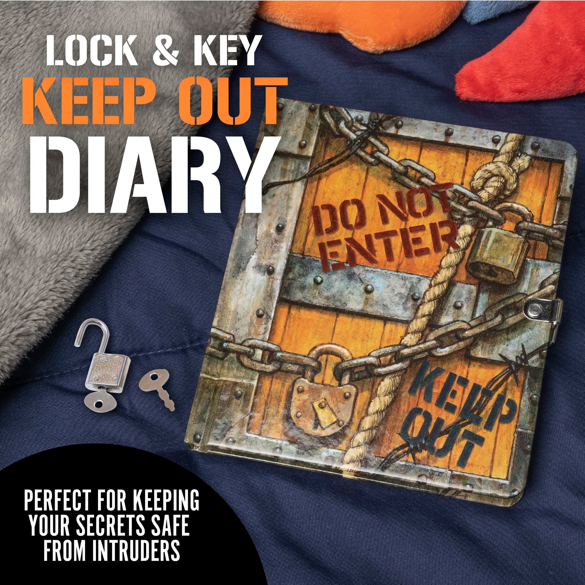 Peaceable Kingdom Kids diary showing vintage door design