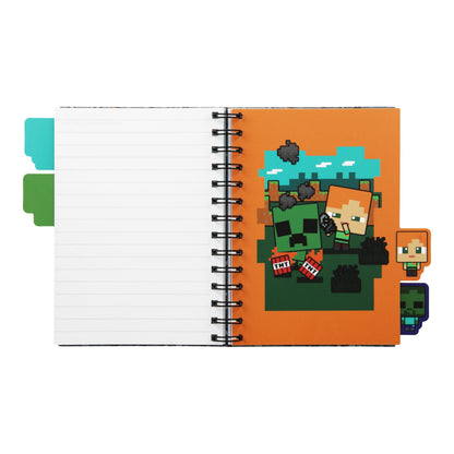 Minecraft spiral bound planner with removable character dividers