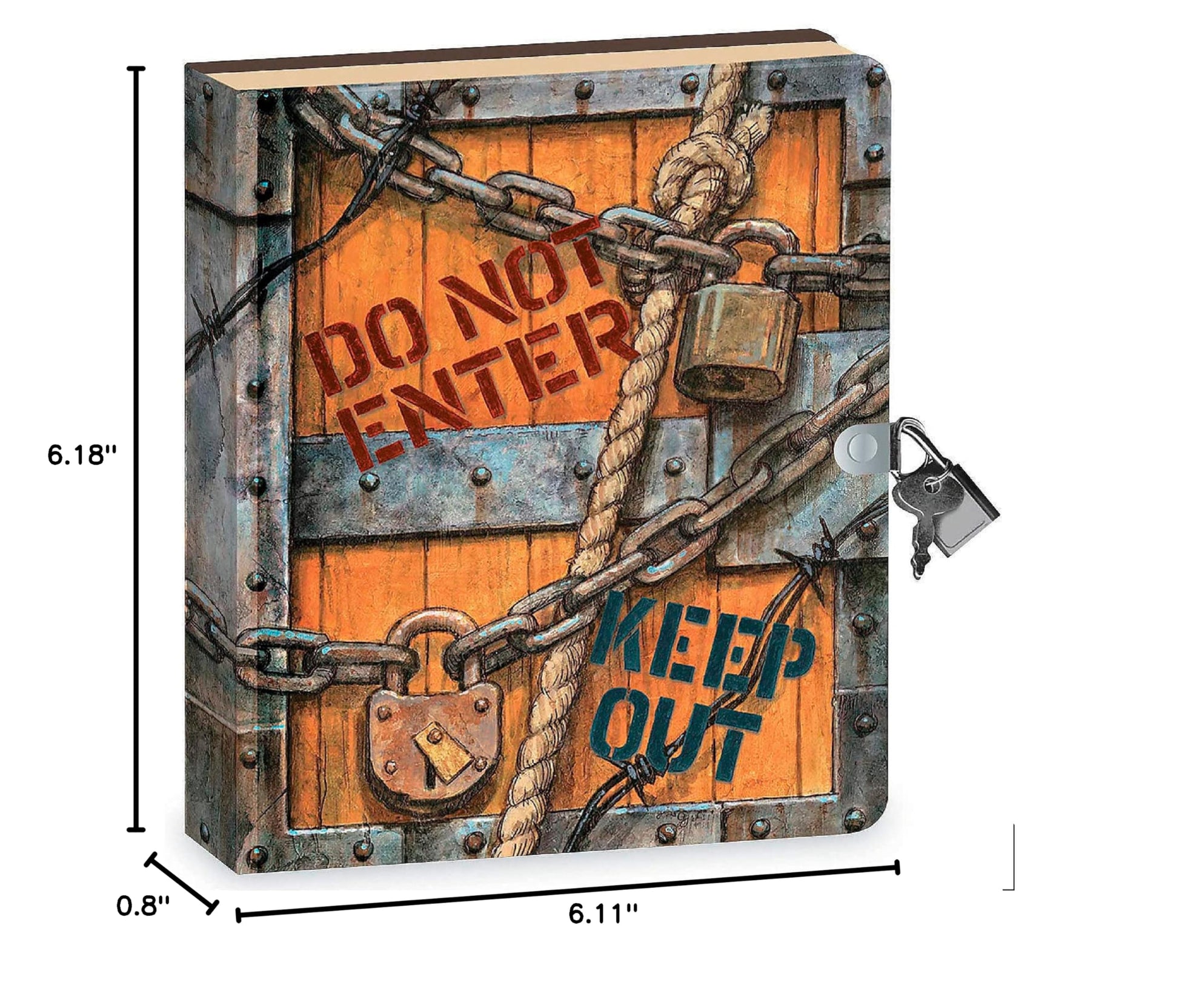 Child using Peaceable Kingdom Keep Out diary for writing