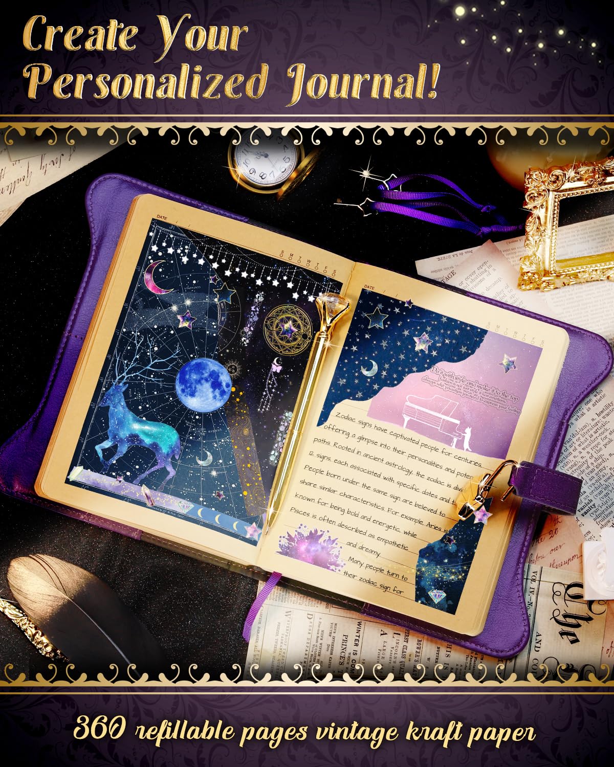 Open Hi!SCI journal showing 360 kraft pages and bookmark