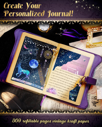 Open Hi!SCI journal showing 360 kraft pages and bookmark