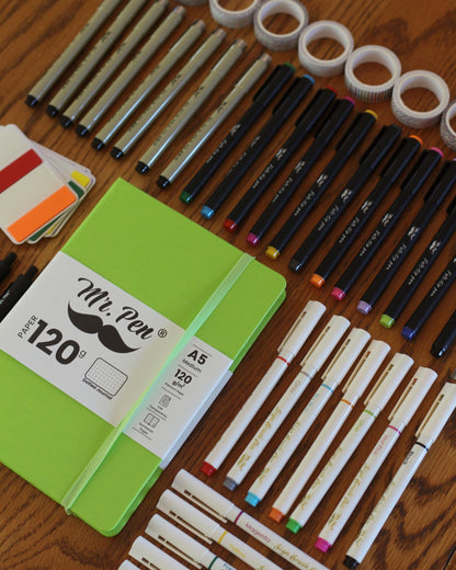 Selection of decorative washi tapes and sticky tabs