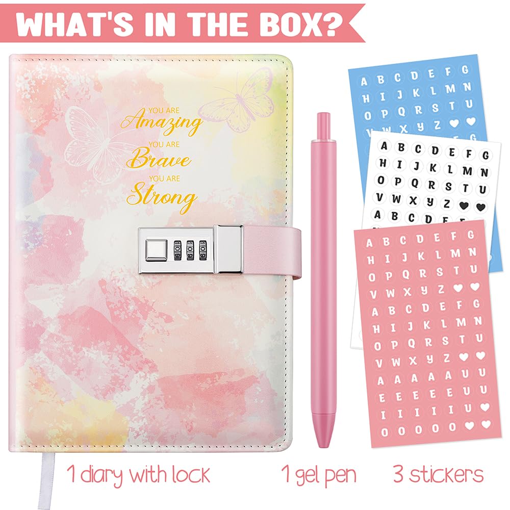 Nollh girls diary showing internal pages and storage pockets
