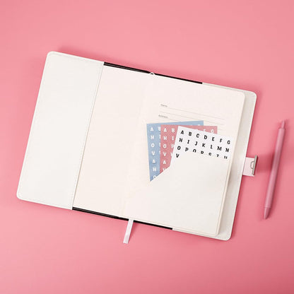 Nollh secret diary with lock opened to show ruled paper