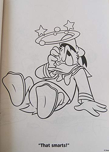 Child using Mickey Mouse coloring and activity book