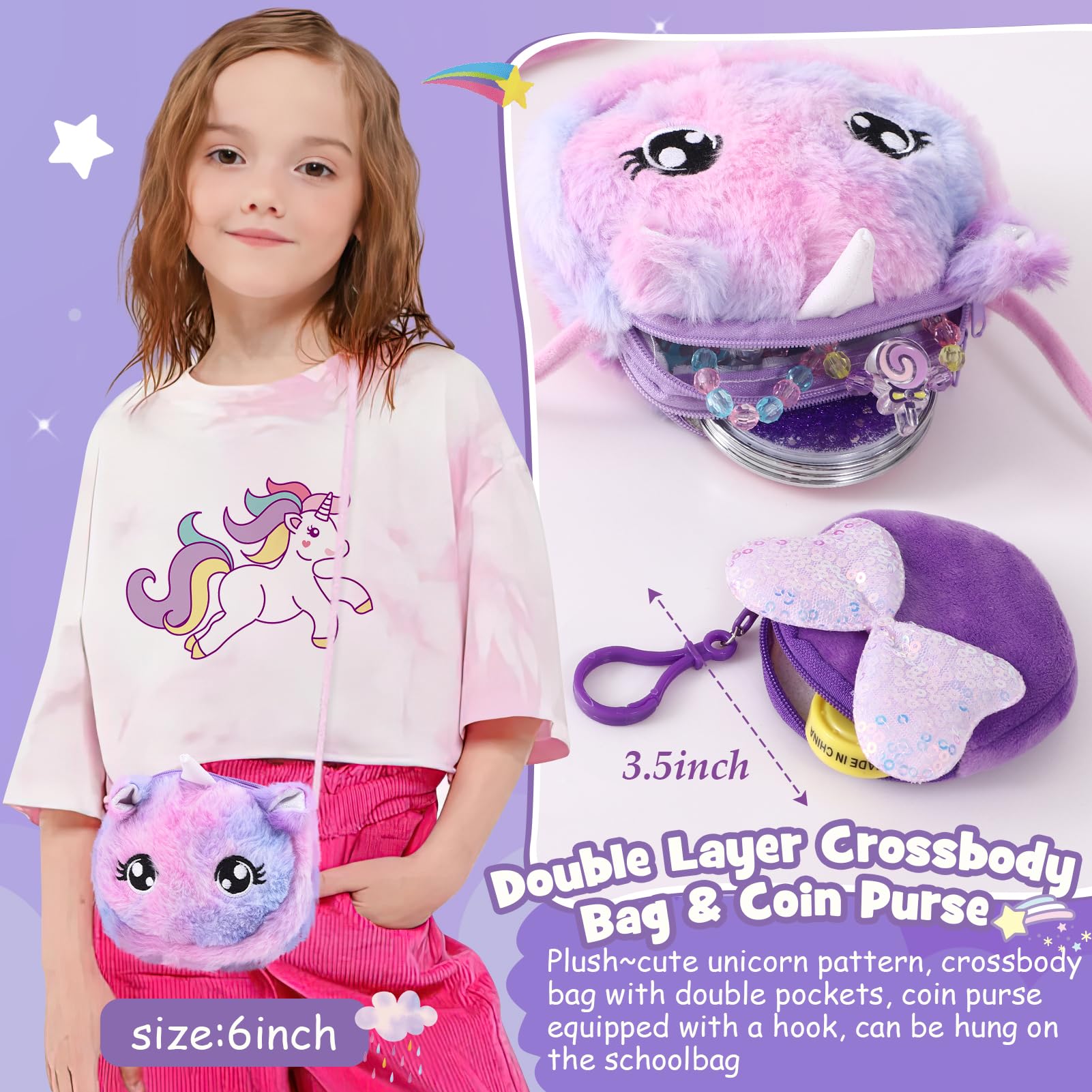Quicksand mirror and unicorn stationery accessories