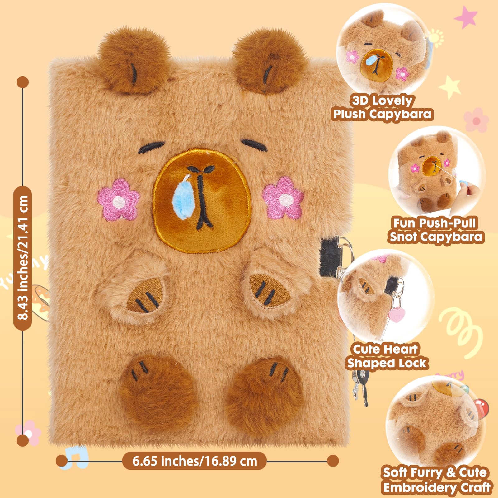 Push pull snot capybara plush toy for stress relief