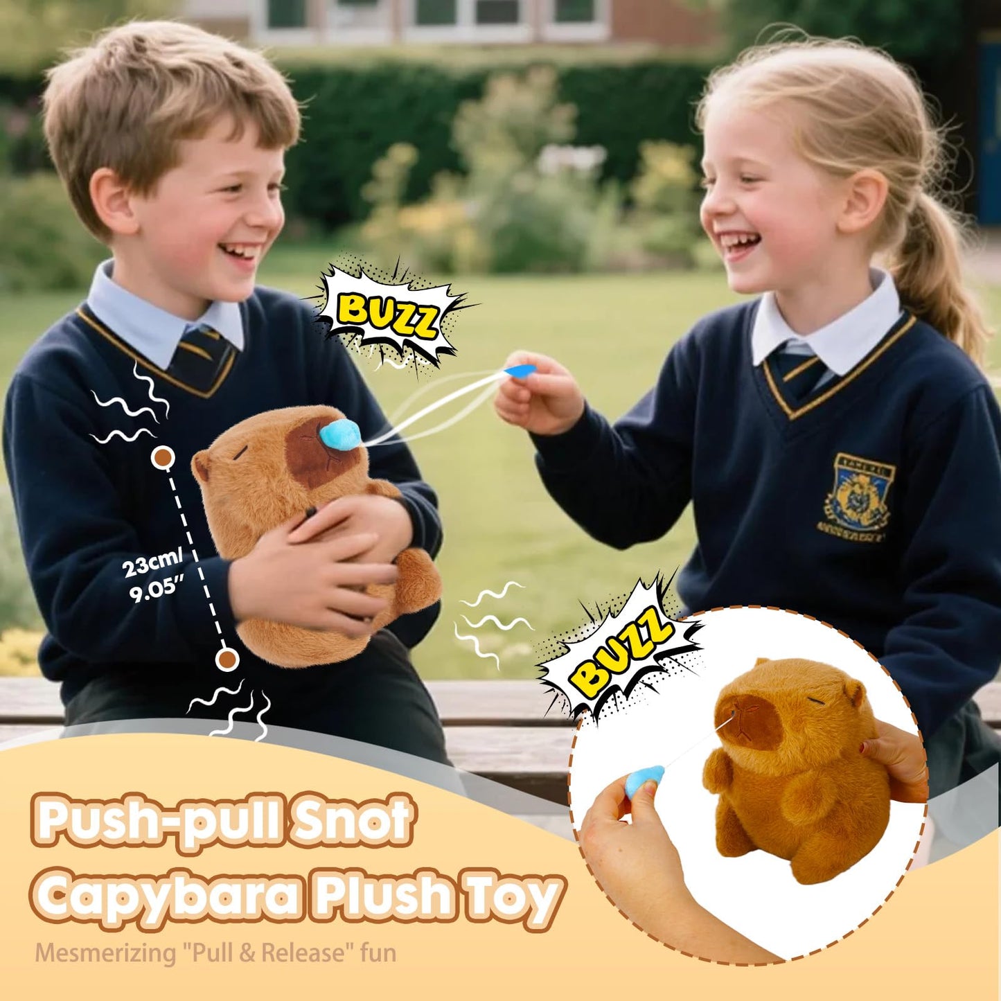 Kawaii capybara keychains for backpacks and school bags