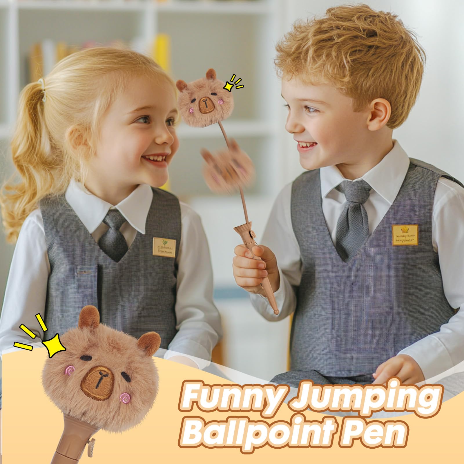 Full collection of 50 capybara stickers for kids craft