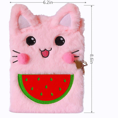Cat diary for kids showing lock and two keys