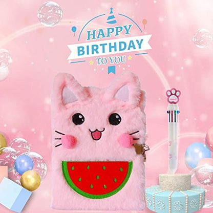 Multicolored pen with paw topper for cat diary