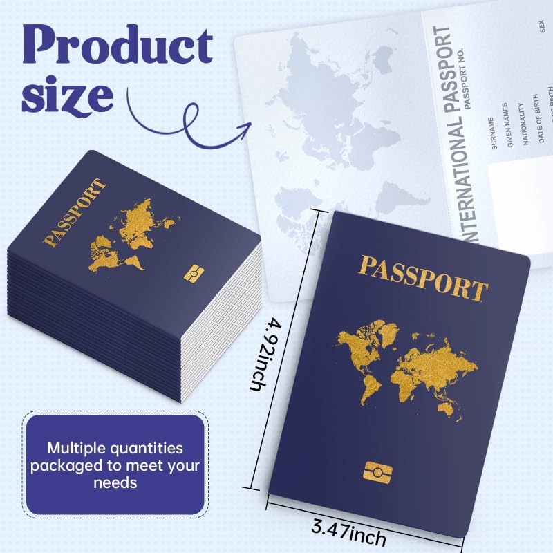 Front view of Wahxiaosw pretend passport notebook for children