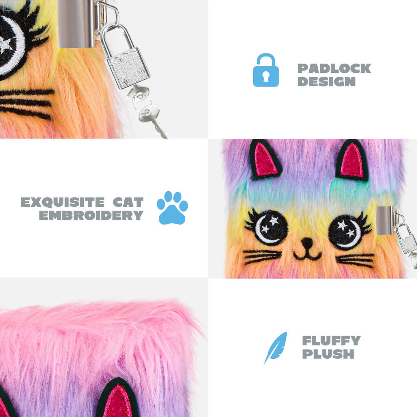 Homicozy plush diary open showing lined pages