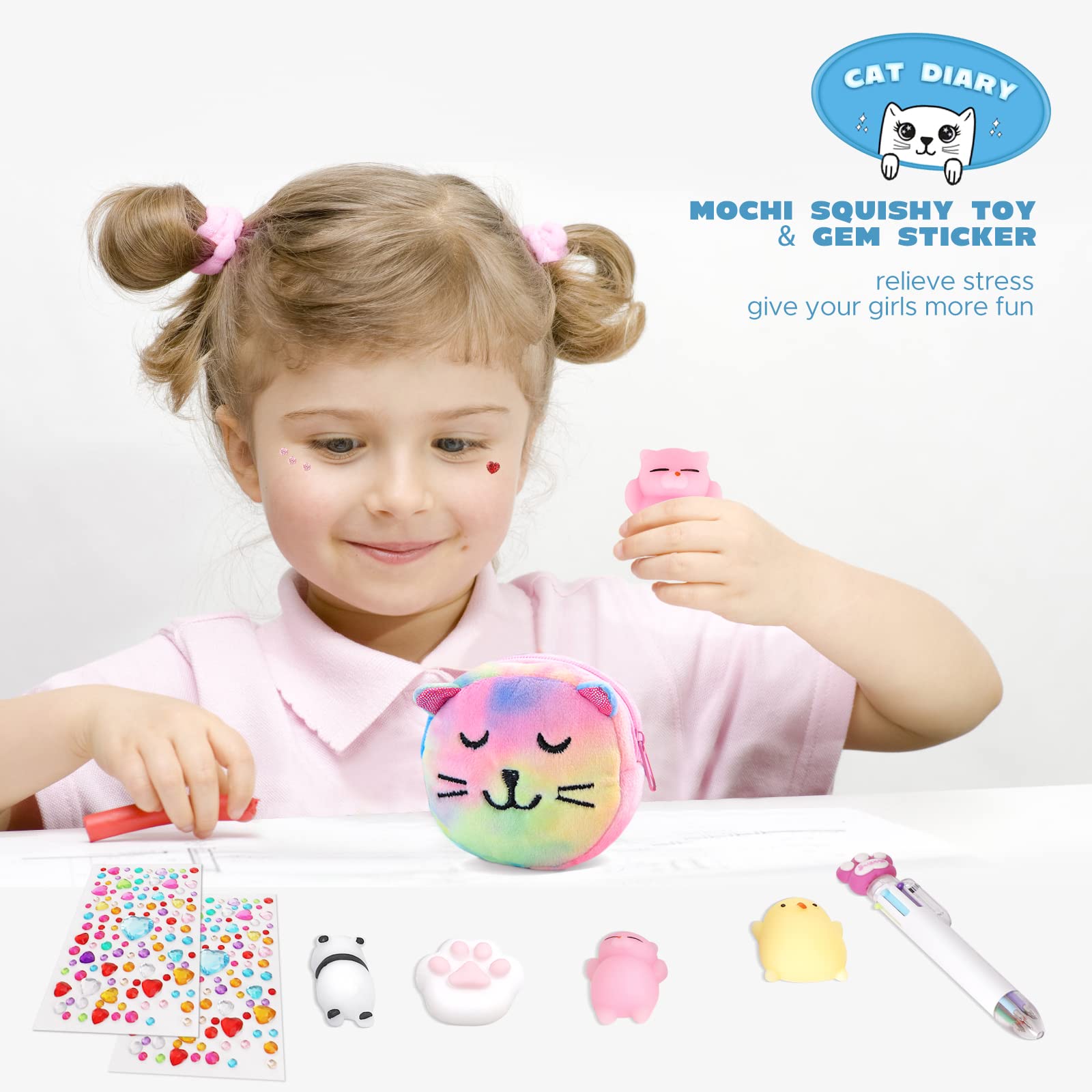 Homicozy cat diary gift set with pen and stickers