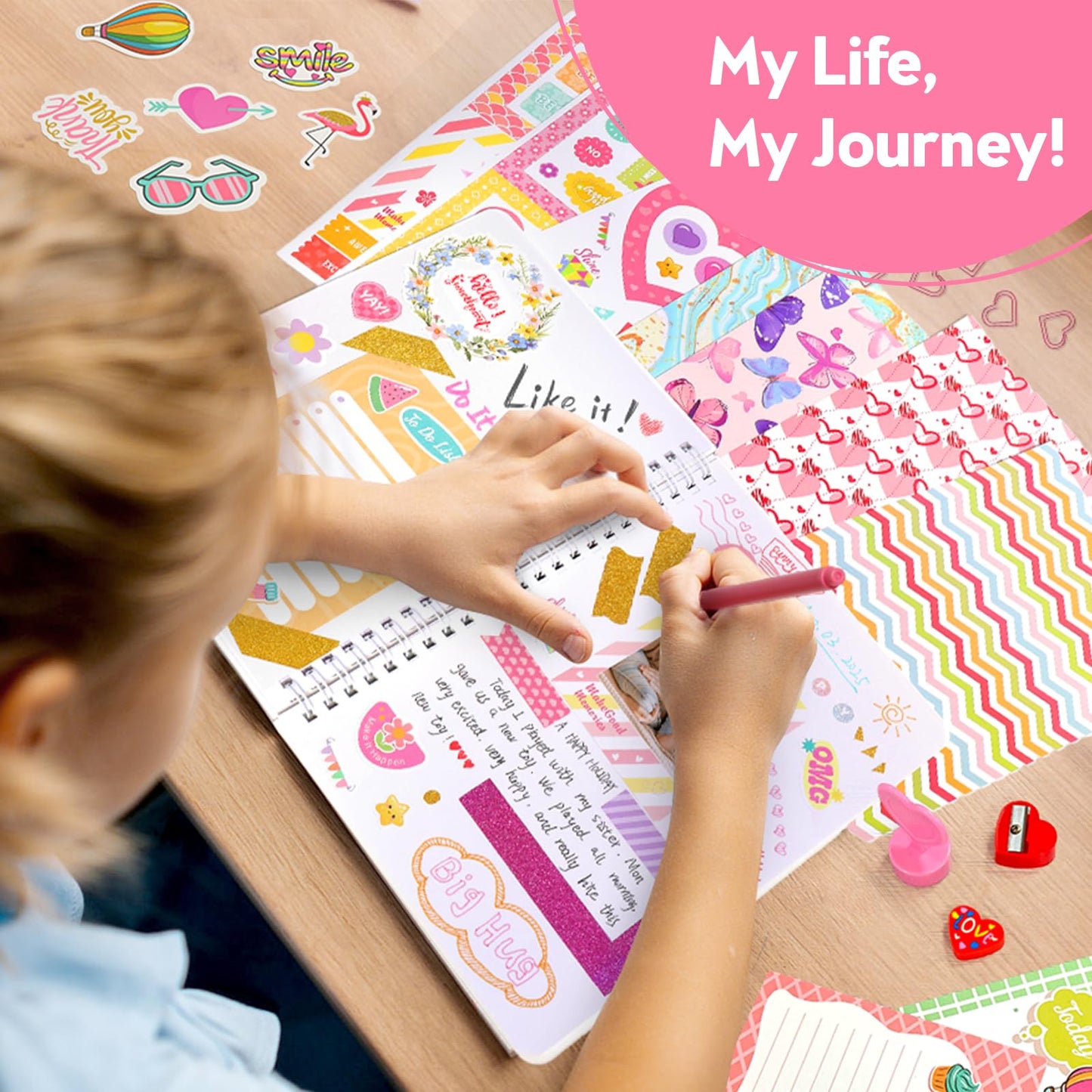 Creative scrapbooking kit for teens and girls