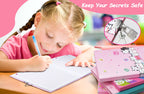 Childrens pink cat journal with padlock and keys