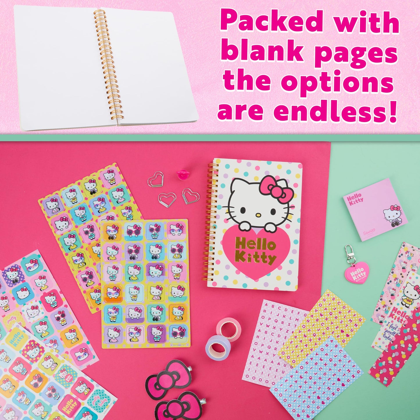 Hello Kitty stationery set with pens and craft supplies