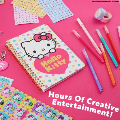 Close up of Hello Kitty DIY journal interior pages