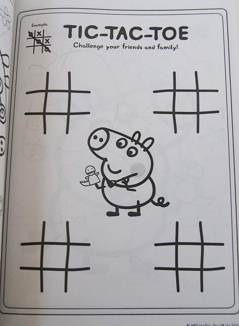 Educational Peppa Pig activity book with mazes and puzzles