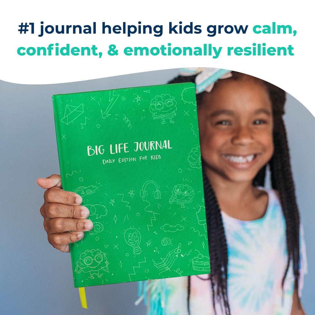 Open pages of Big Life Journal showing guided prompts