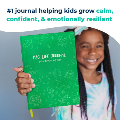 Open pages of Big Life Journal showing guided prompts