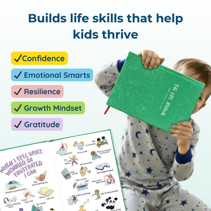 Child using Big Life Journal growth mindset workbook