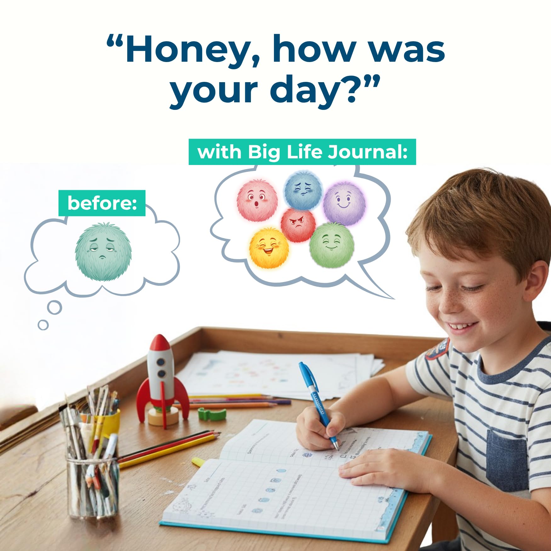 Included sticker sheet for Big Life Journal activities