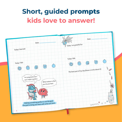 Educational comics inside the Big Life Journal for children