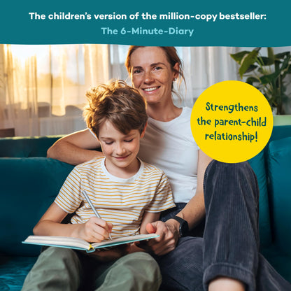 Children using the UrBestSelf 6-Minute Kids Diary for daily reflection.