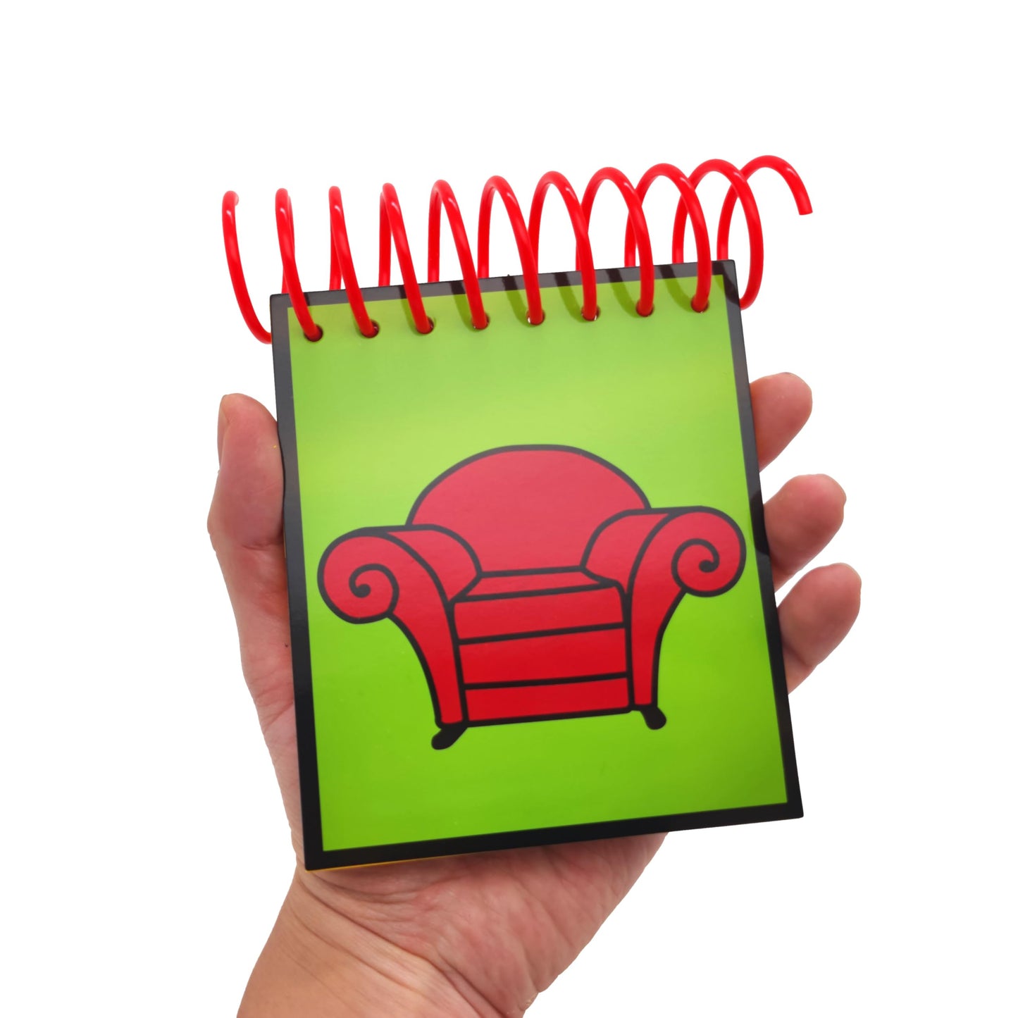 ASVP Shop Steve Handy Dandy Notebook with green-striped crayon