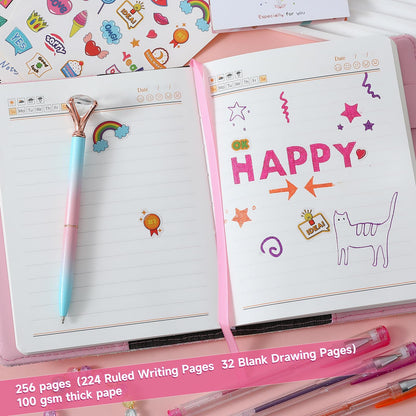 Jialili diary gift set including matching pen and bracelet