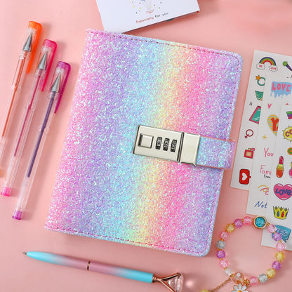 Back view of Jialili password protected notebook