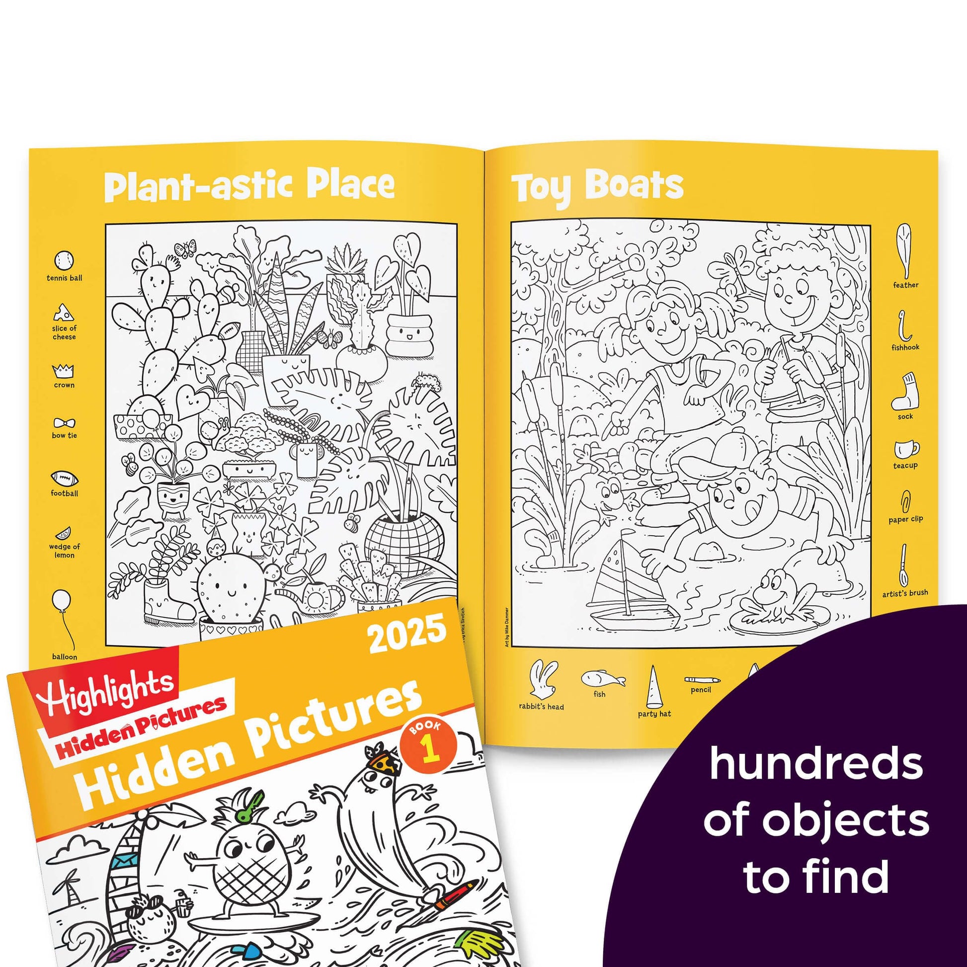 Four-book set of Highlights Hidden Pictures puzzles for children