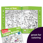 Close up of coloring feature in Highlights 2025 activity books