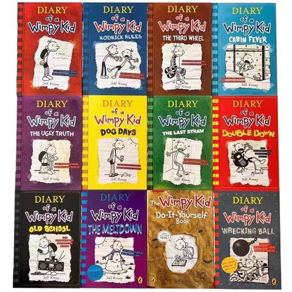 Complete 24 book series stacked to show spines