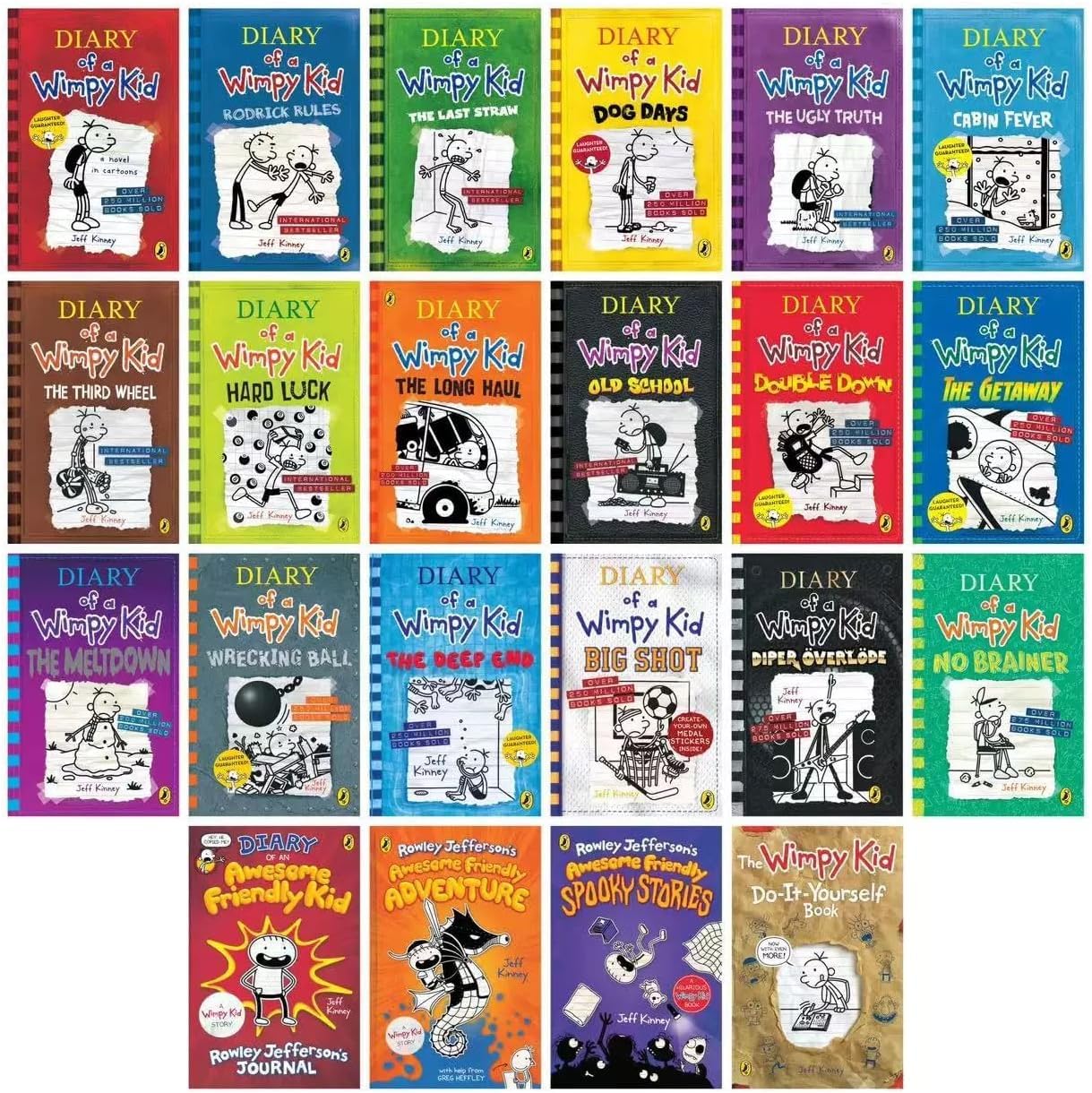 Authentic USA imported Diary of a Wimpy Kid paperback set