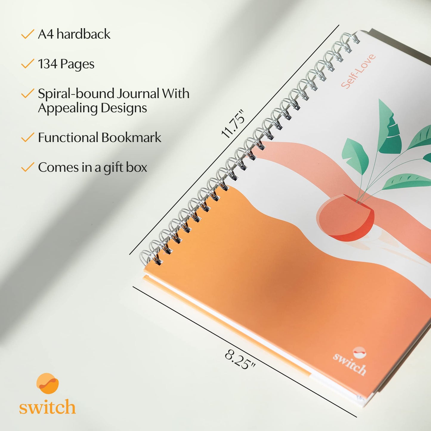 Switch Research guided journal open to daily prompt page