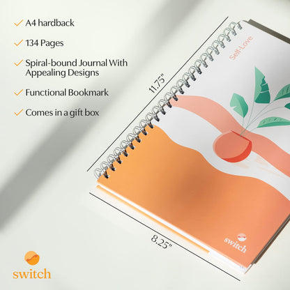 Switch Research guided journal open to daily prompt page