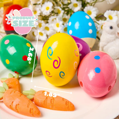 JOYIN wooden egg shakers showcasing detailed safe rounded craftsmanship and smooth finish