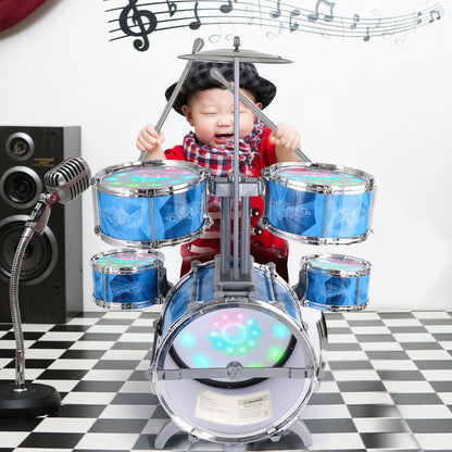 Captain Chaowing early education toddler drum set showcasing the reinforced premium material texture