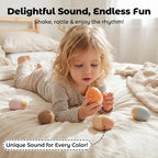 Authentic WoodenEdu wooden egg shakers packaged set highlighting the premium FSC certified construction