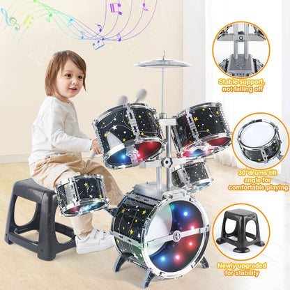 Captain Chaowing educational toy drums packaged compactly demonstrating how the components disassemble easily for storage.
