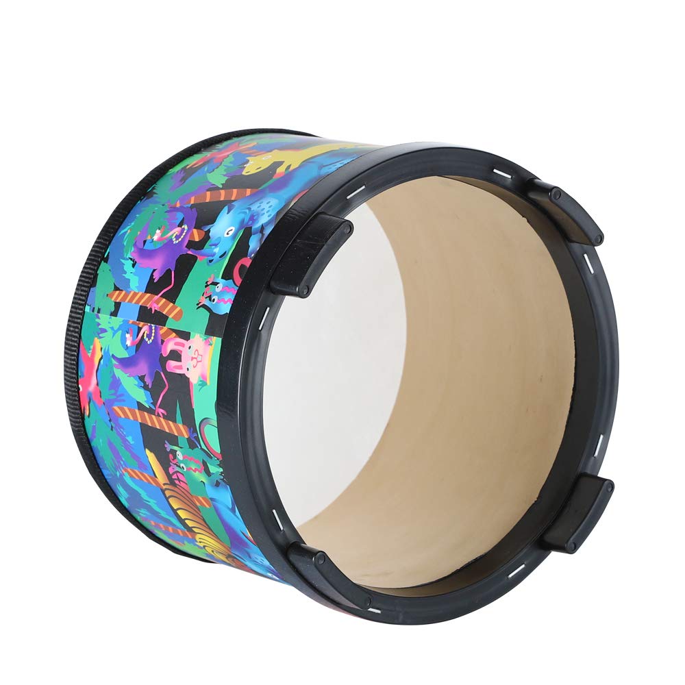 Ubblove floor tom drum for kids demonstrating the secure rubber base grips for tabletop play.