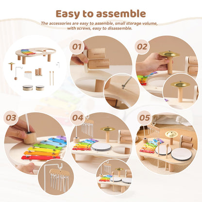 Imported non toxic educational wooden play set for sensory learning