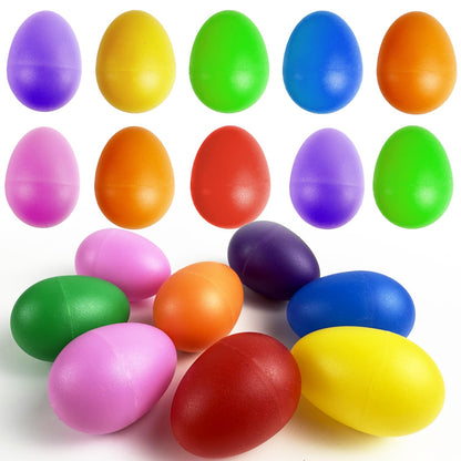 Close up view of the 2.25 inch lightweight egg shaped sensory toys designed for children hands.