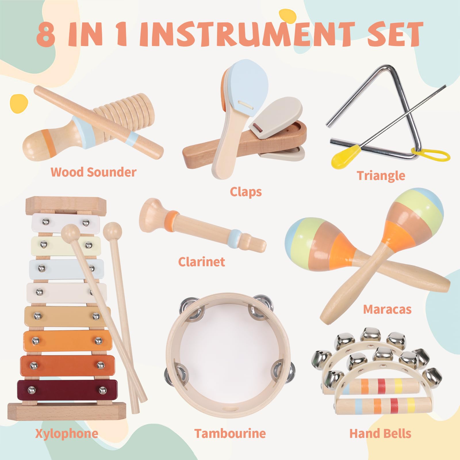 Complete educational musical toy arrangement suitable as an imported toddler birthday gift