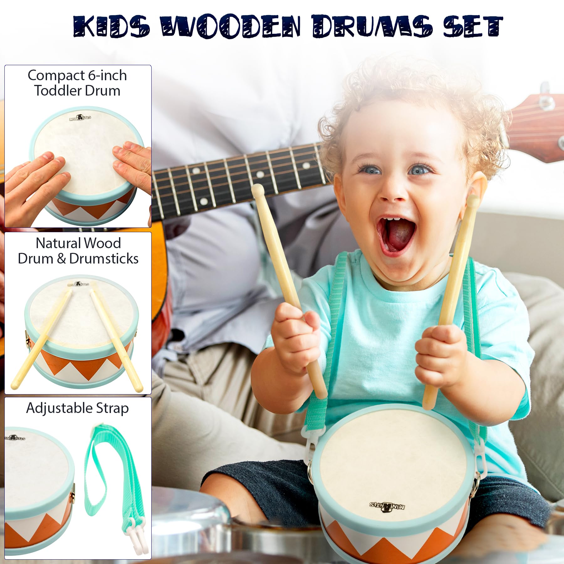MINIARTIS educational wooden musical toys for preschool sensory development training.