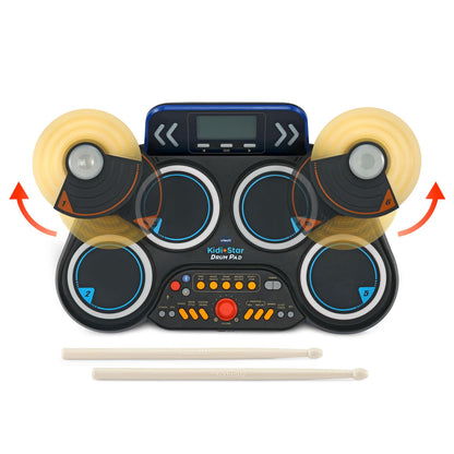 Side angle of VTech kids musical instrument showcasing its compact and portable design